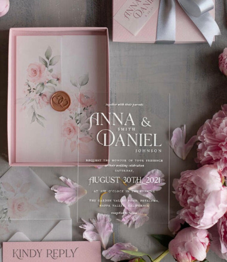 inviti di nozze in plexiglas partecipazioni in plexiglas personalizzati inviti di nozze , invito al ricevimento di nozze,eleganti