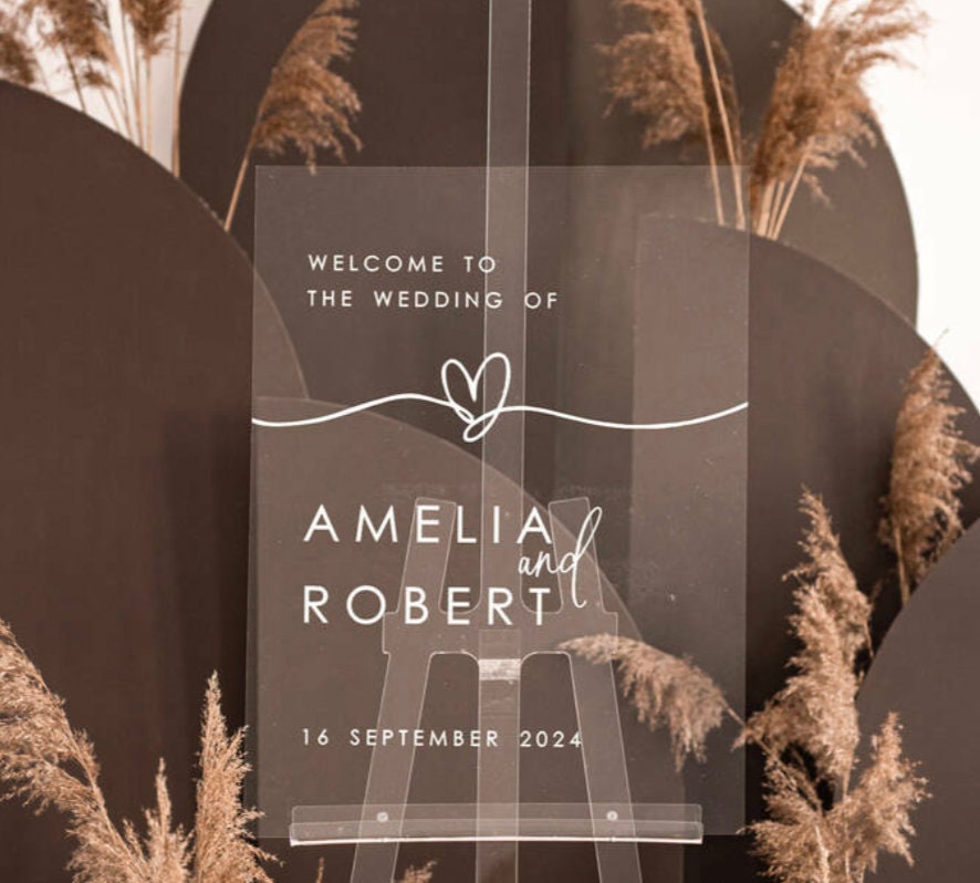 Segno di nozze di benvenuto - Doccia nuziale Segno di benvenuto - Segno di benvenuto Matrimonio moderno - Arredamento rustico di nozze