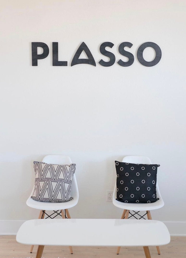 Insegna 3d logo decorazione dell'ufficio insegna dell'ufficio per parete decorazione della parete dell'ufficio logo nero bianco