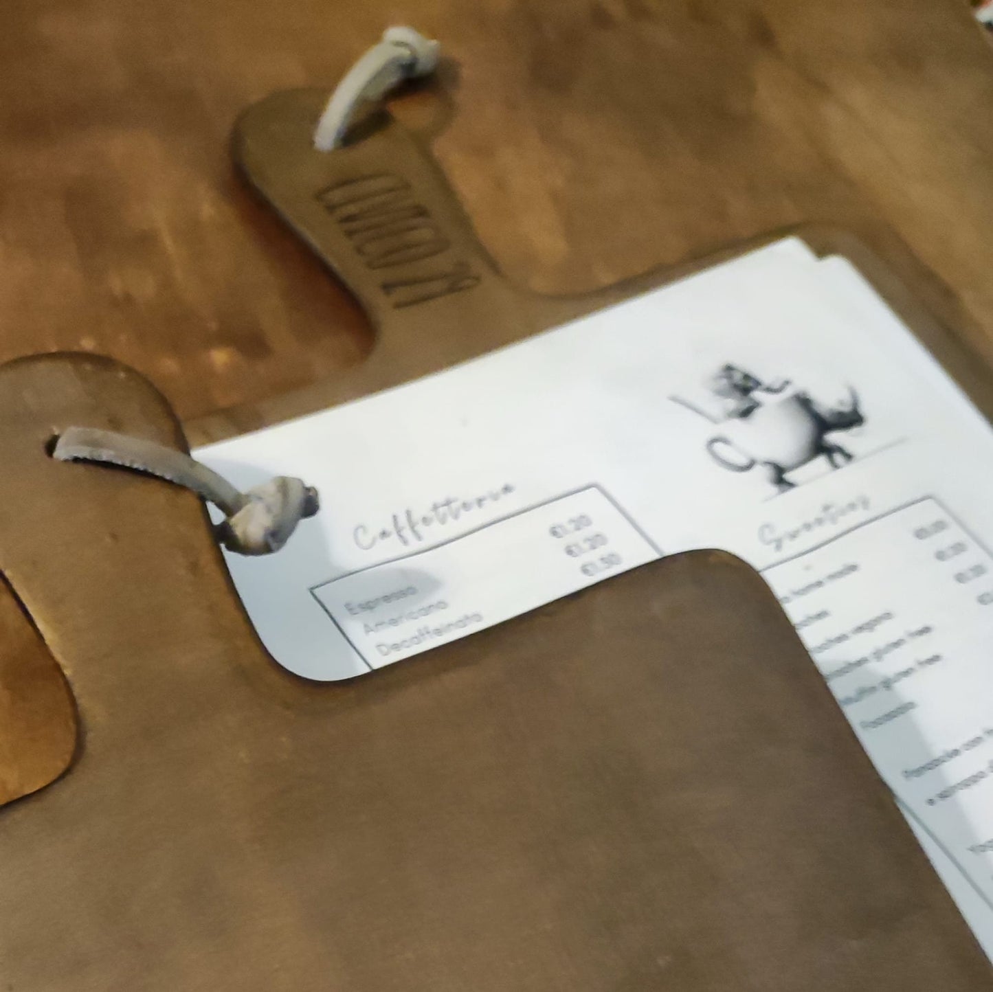portamenu Portamenu 10-50-100 pz in legno naturale, mogano, ebano personalizzati con incisione laser logo ristorante economico