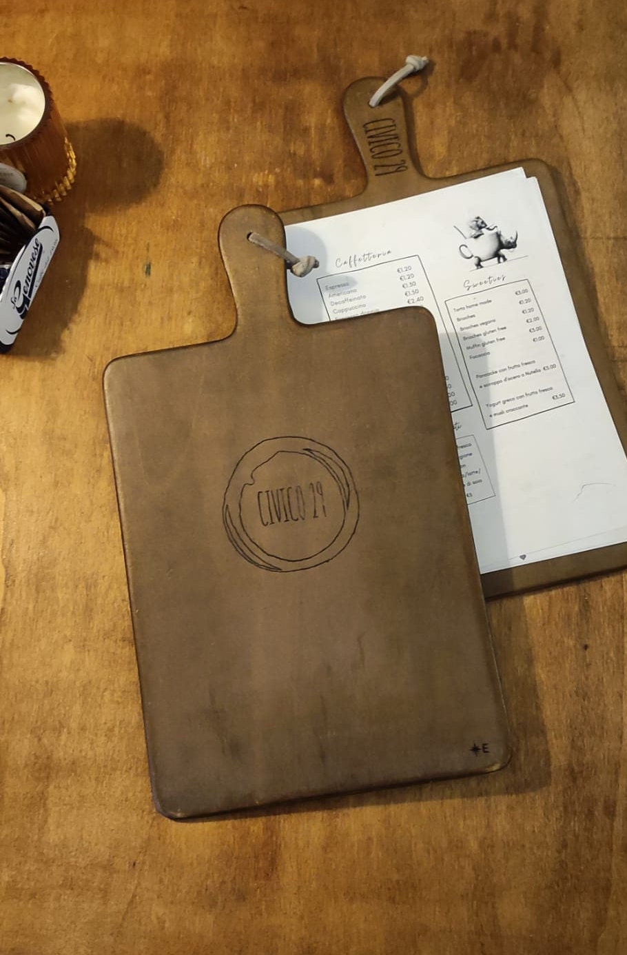 portamenu Portamenu 10-50-100 pz in legno naturale, mogano, ebano personalizzati con incisione laser logo ristorante economico