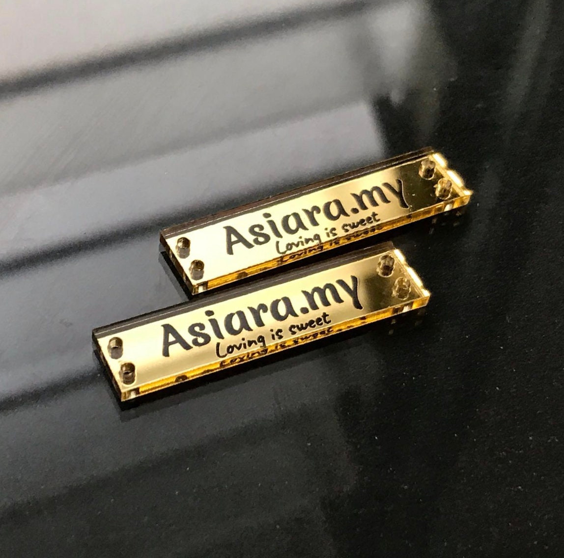 targhette in plexiglass personalizzate specchiato rettangolare oro o argento Battesimo / Matrimonio / Nozze / Comunione / attività
