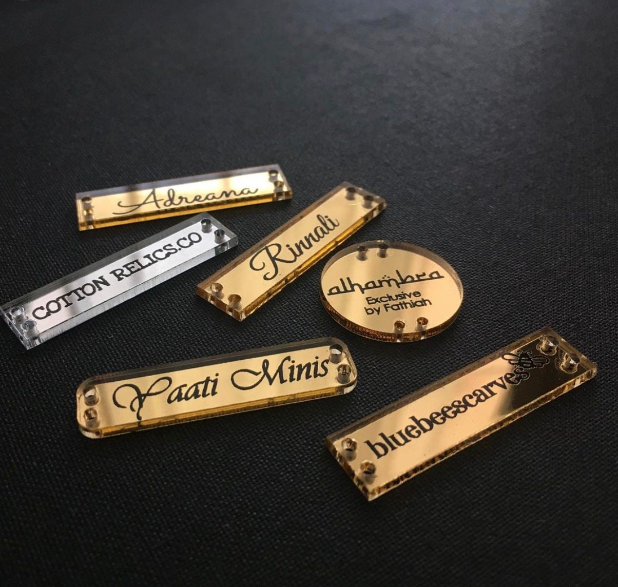 targhette in plexiglass personalizzate specchiato rettangolare oro o argento Battesimo / Matrimonio / Nozze / Comunione / attività