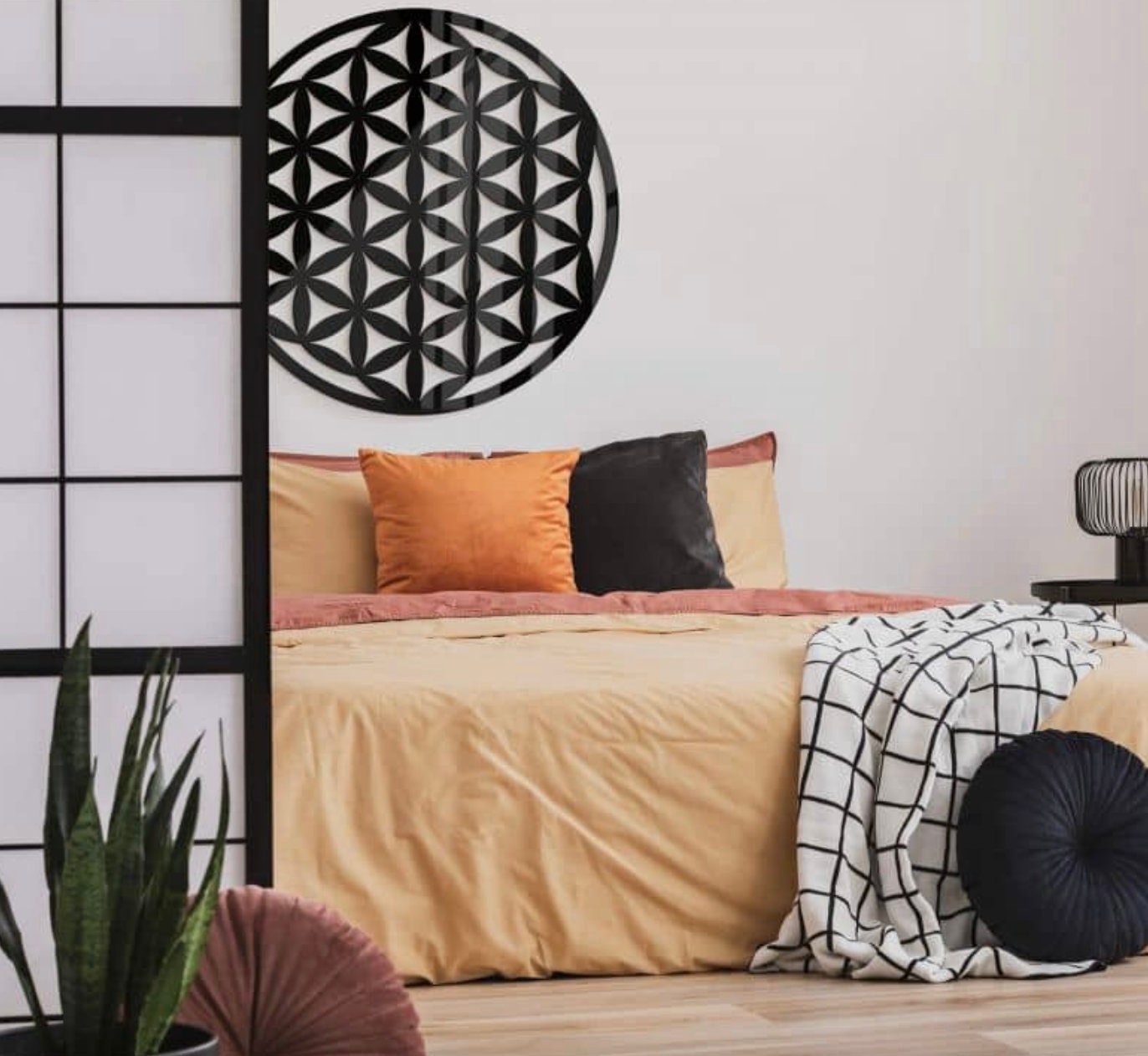 Fiore della vita, decorazione da parete in legno, fiore della vita, geometria sacra spiritualità e simbolo di meditazione, regalo esoterico