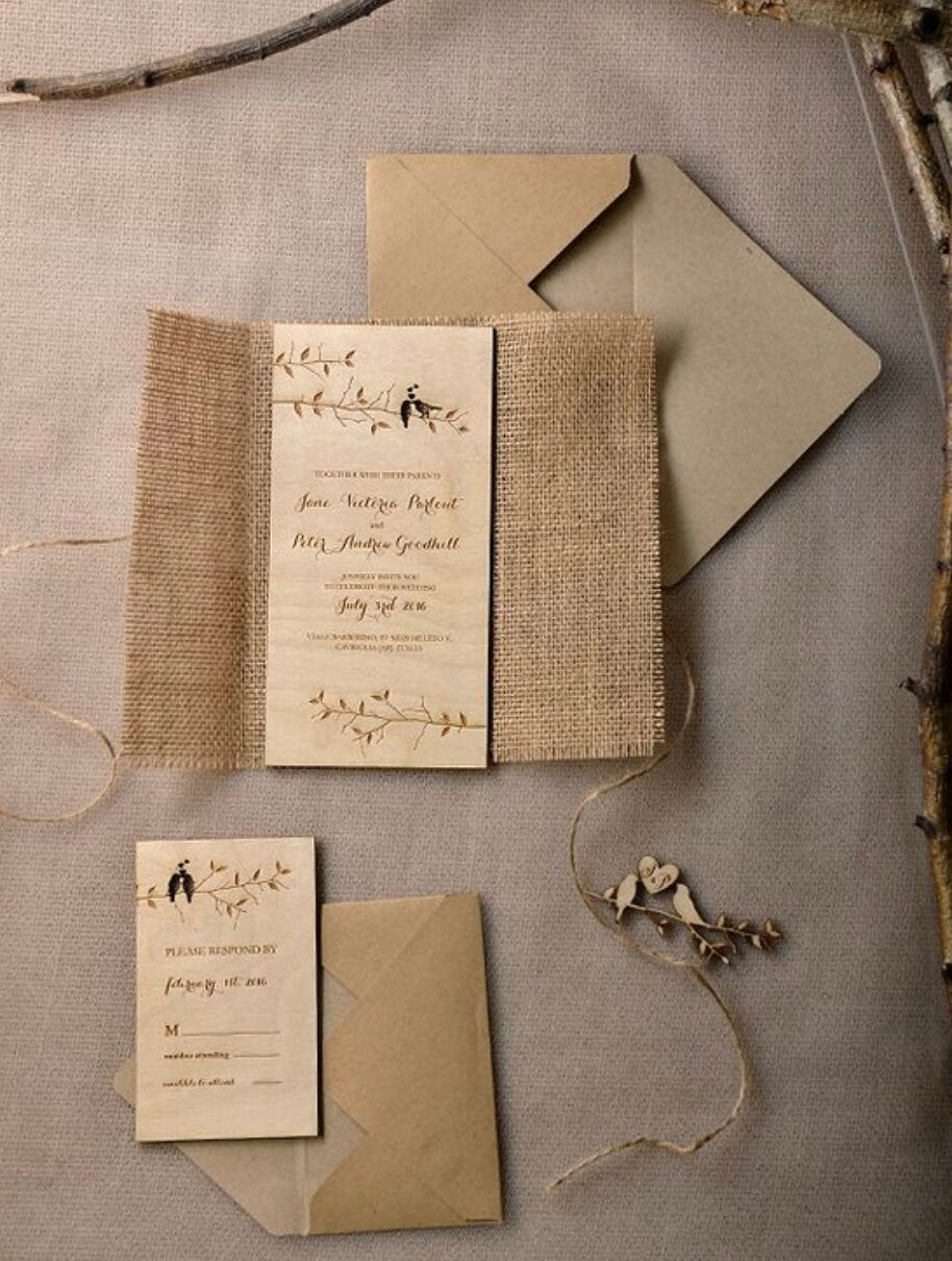 Invito di nozze in legno , inviti di nozze rustici, invito al ricevimento di nozze, legno Save the date, invito di nozze unico