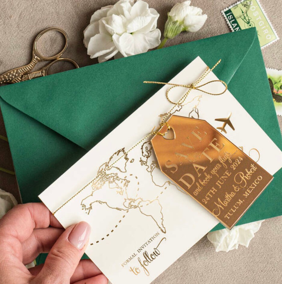 targhetta save the date oro plexiglas  personalizzato inciso magnete save the date bomboniera personalizzata in legno matrimonio nozze