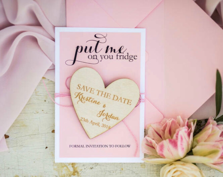 Bomboniera legno cuore plexiglas magnete personalizzato inciso magnete save the date bomboniera personalizzata in legno matrimonio nozze