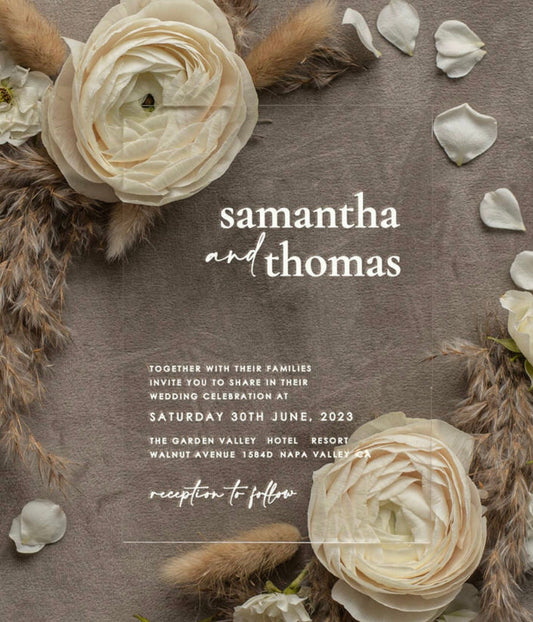 inviti di nozze in plexiglas partecipazioni in plexiglas personalizzati inviti di nozze , invito al ricevimento di nozze,eleganti