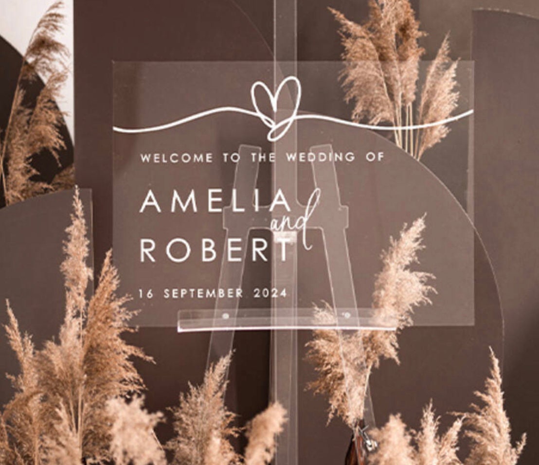 Segno di nozze di benvenuto - Doccia nuziale Segno di benvenuto - Segno di benvenuto Matrimonio moderno - Arredamento rustico di nozze