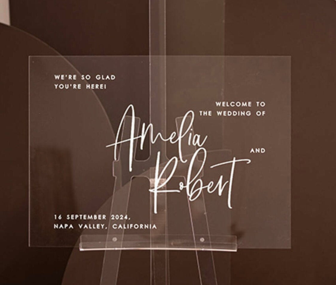 Segno di nozze di benvenuto - Doccia nuziale Segno di benvenuto - Segno di benvenuto Matrimonio moderno - Arredamento rustico di nozze