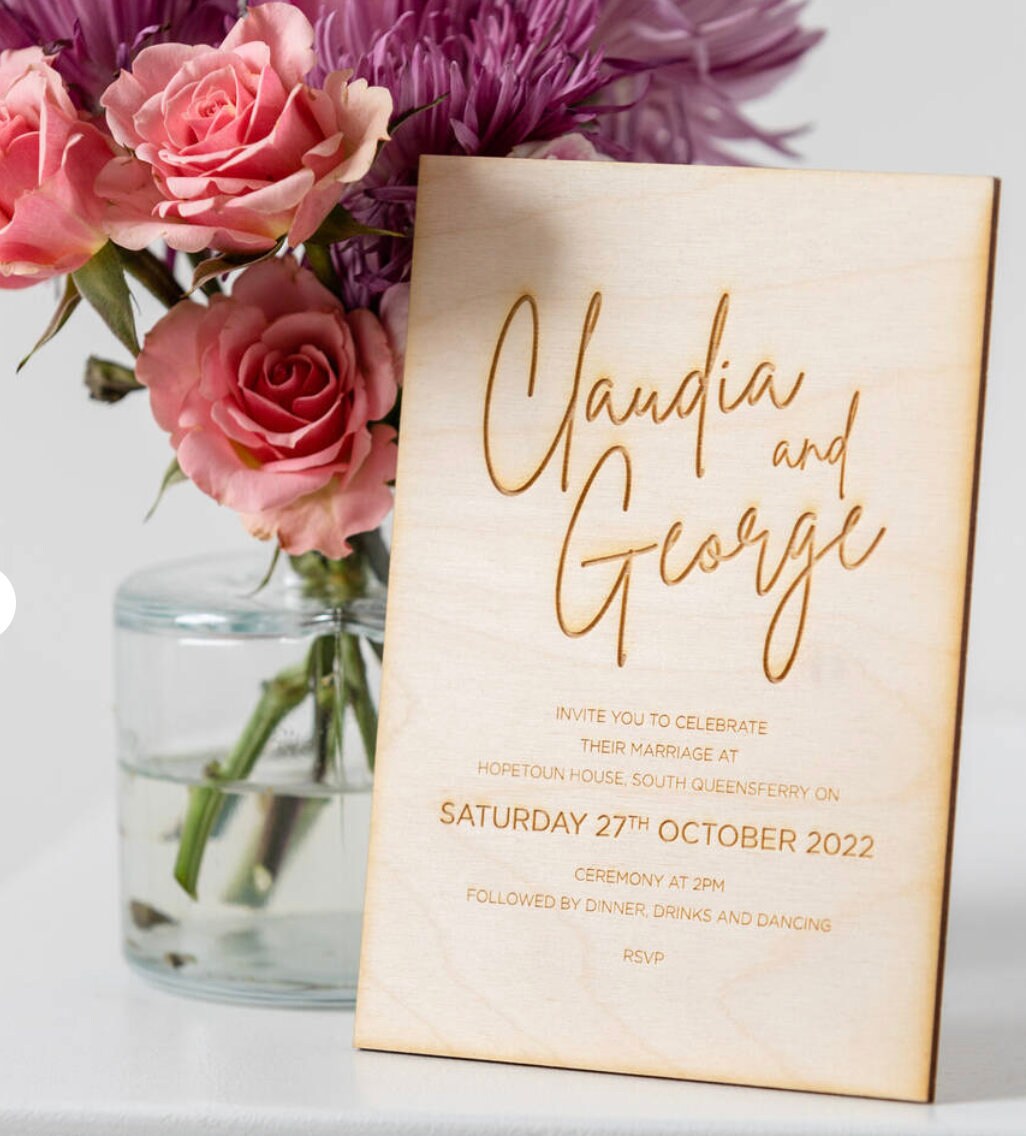 Invito di nozze in legno partecipazioni in legno personalizzati inviti di nozze rustici, invito al ricevimento di nozze,legno Save the date