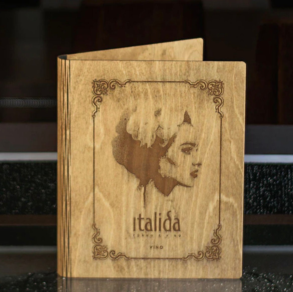 portamenu personalizzati in legno 150x300mm legno con incisione laser fatti a mano portamenu su misura per ristorante pub bar