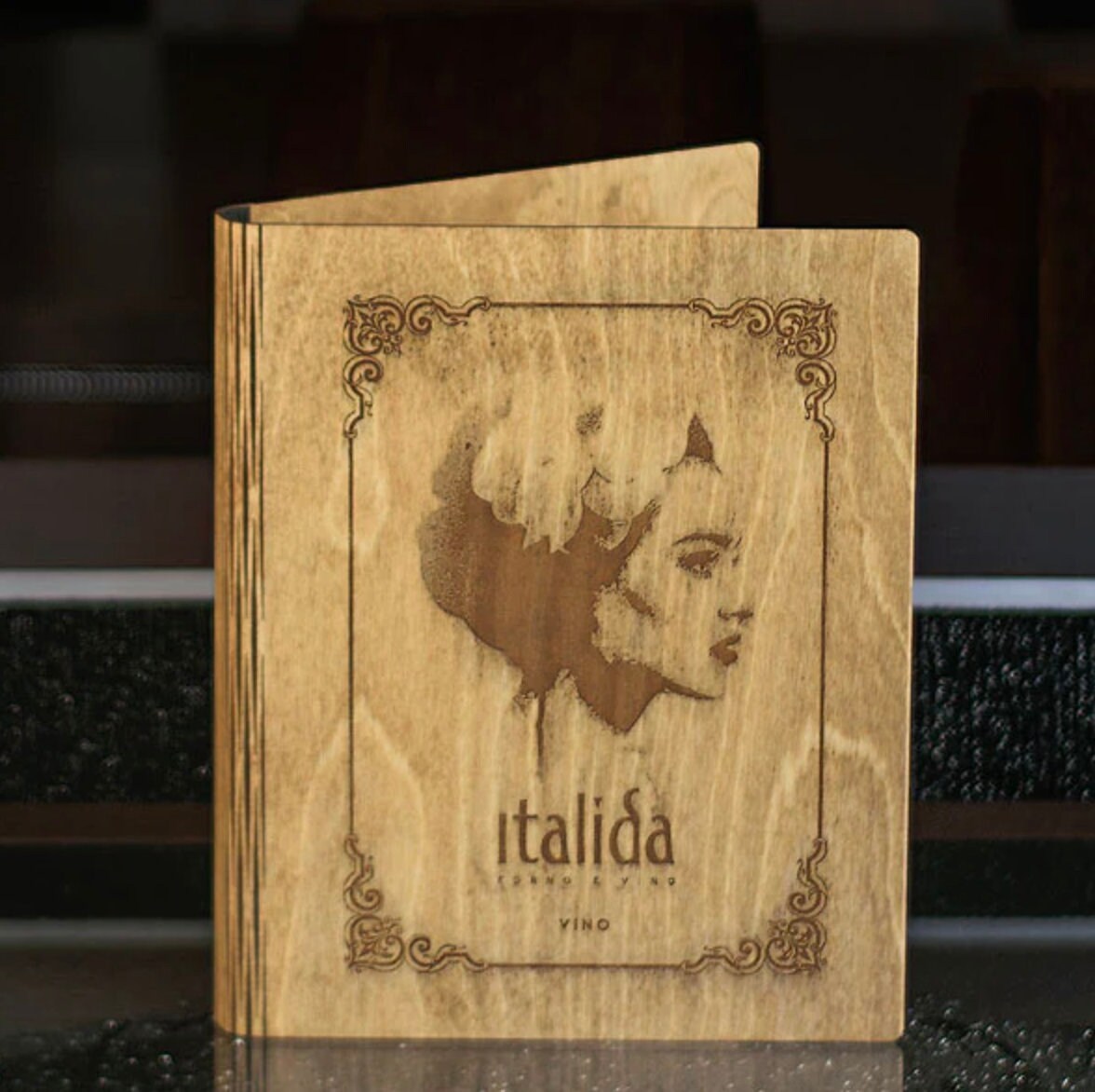 portamenu a4 personalizzati in legno con incisione laser fatti a mano portamenu su misura per ristorante pub bar stupisci i tuoi clienti