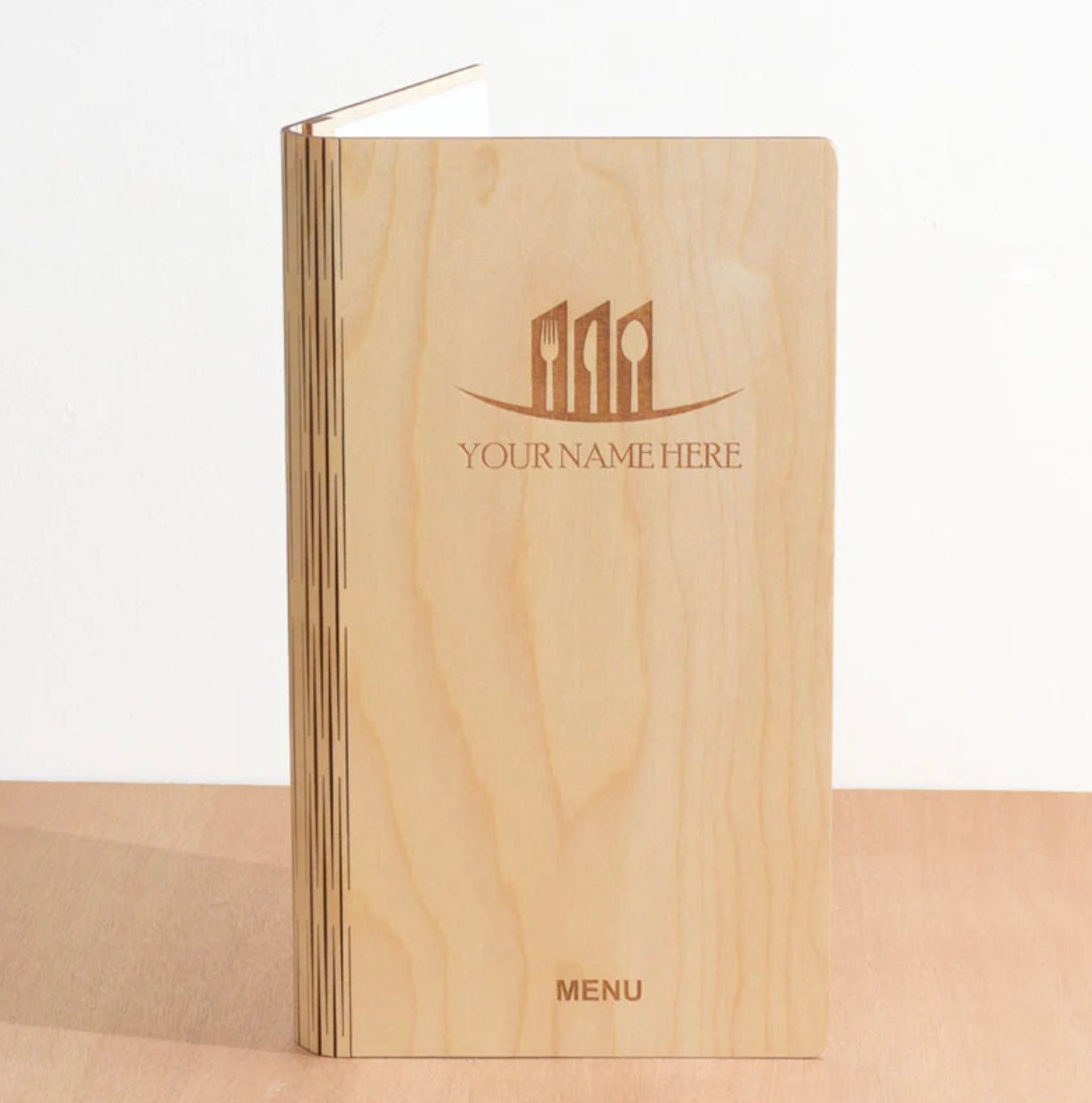 portamenu personalizzati in legno 150x300mm legno con incisione laser fatti a mano portamenu su misura per ristorante pub bar