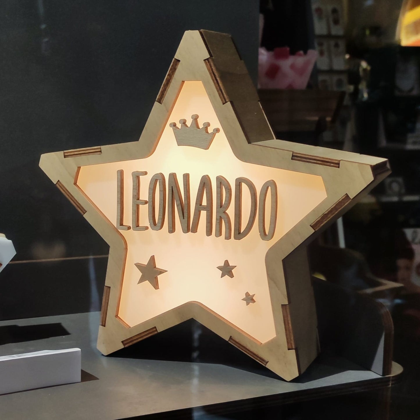 lampada regalo a forma di stella bambini personalizzata taglio laser regalo bambini cameretta compleanno lettera notturna luce notturna
