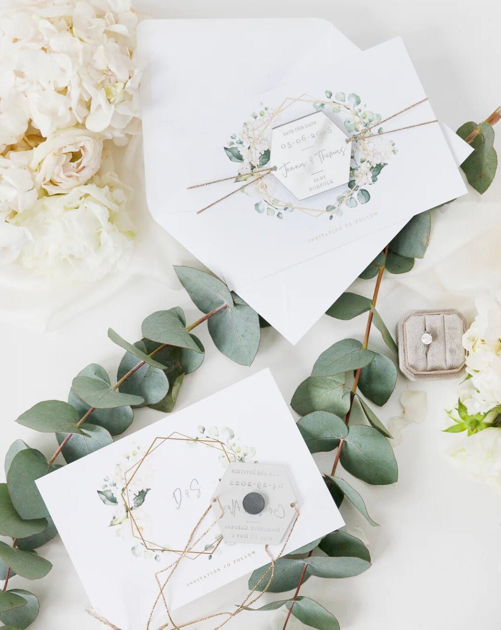 calamita esagonale in plexiglass specchiato rettangolare oro o argento Battesimo / Matrimonio / Nozze / Comunione