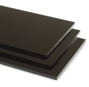 Pannello di plexiglass nero lucido coprente - 3mm - realizzare prodotti artigianali come paravento, coperture, mensole, targa