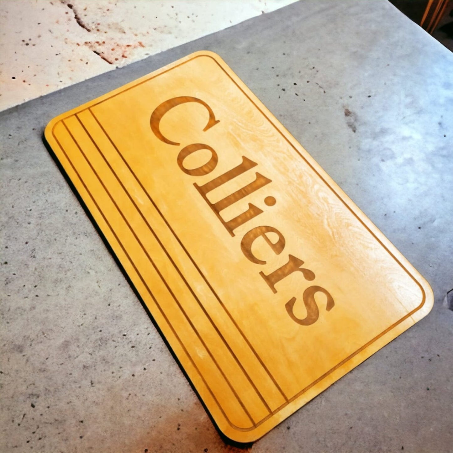Insegna in legno personalizzato / Logo aziendale / Display market stall/ Display logo/ targa in legno incisa / Segno commerciale creativo /