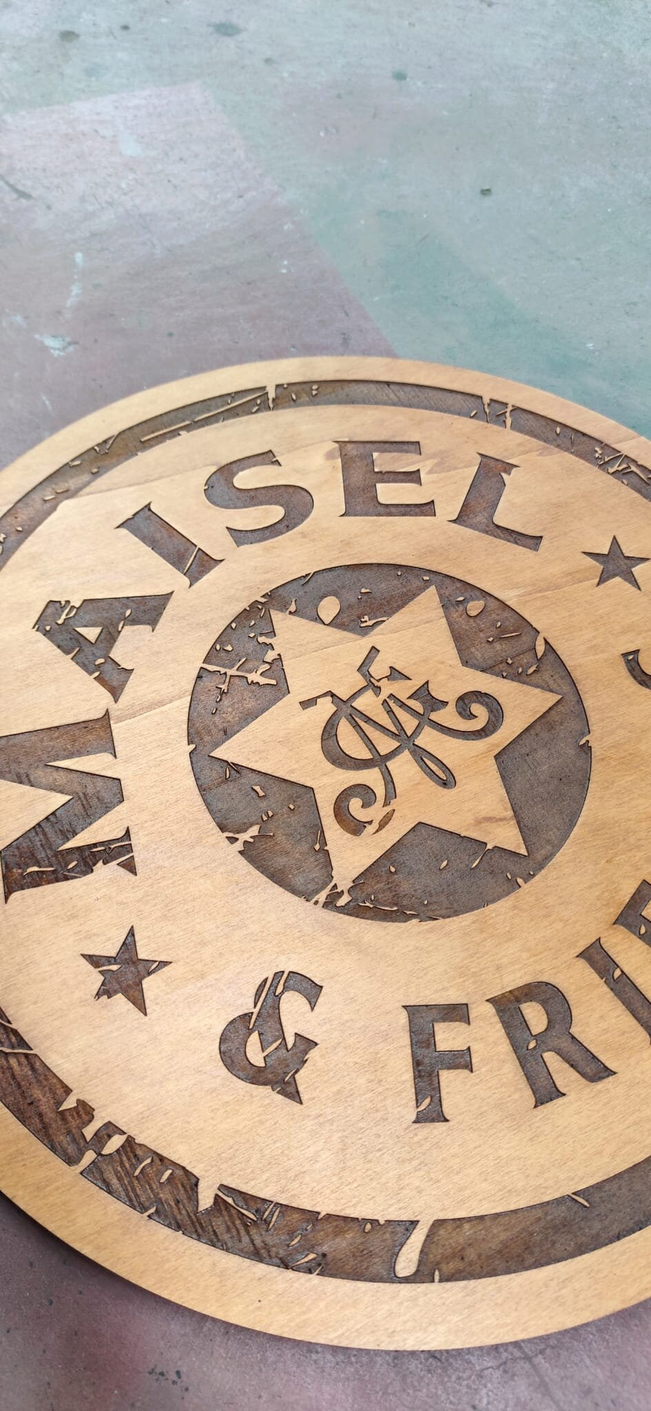 Insegna in legno personalizzato / Logo aziendale / Display market stall/ Display logo/ targa in legno incisa / Segno commerciale creativo /