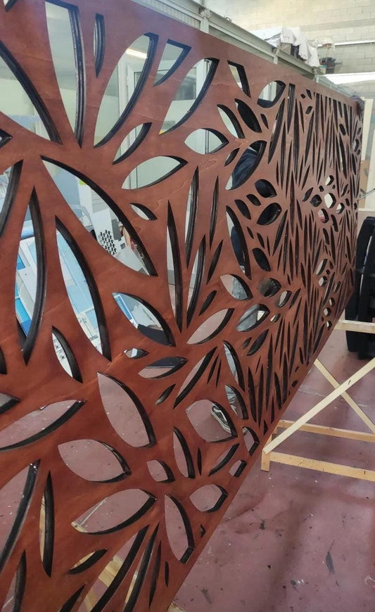 floreale 3 moderno o legno traforato non verniciati interni esterni taglio laser decorazione casa, quadro, fai da te, separè