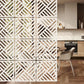 divisori mattonelle stanza set da 12 pezzi Parete divisoria sospesa in legno,Divisori per ambienti sospesi Colore Bianco, Pannelli divisori