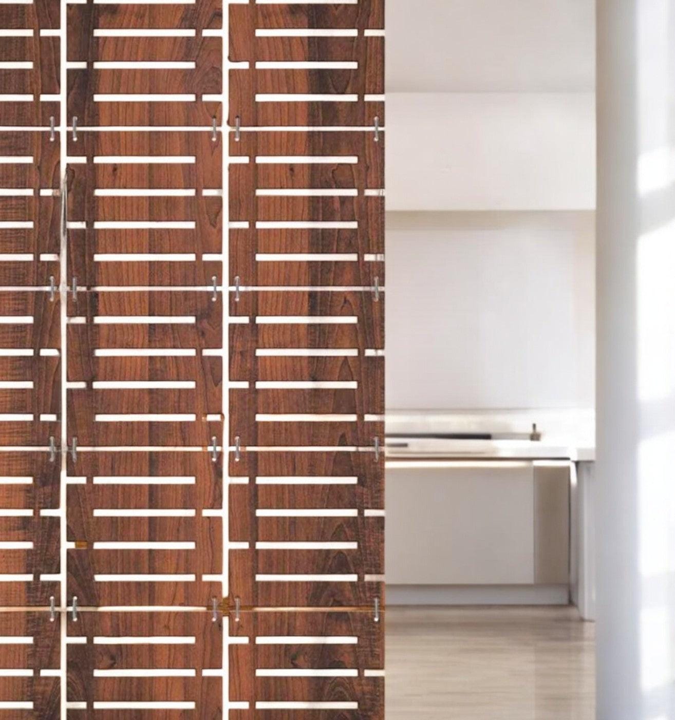 divisori mattonelle stanza set da 12 pezzi Parete divisoria sospesa in legno,Divisori per ambienti sospesi Colore Bianco, Pannelli divisori