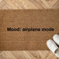 Mood: airplane mode Personalizzato in Fibra di Cocco – Incisione Laser – Welcome Mat Ingresso Casa