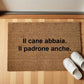 Il cane abbaia. Il padrone anche. zerbino Personalizzato in Fibra di Cocco – Incisione Laser – Welcome Mat Ingresso Casa