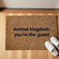Animal kingdom: you're the guest zerbino Personalizzato in Fibra di Cocco – Incisione Laser – Welcome Mat Ingresso Casa