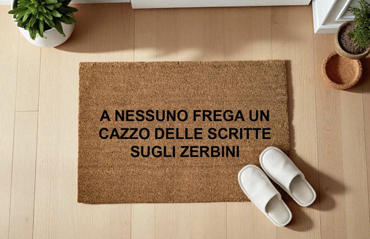 A nessuno frega un caxxo Zerbino Personalizzato in Fibra di Cocco – Ingresso Casa – Regalo Nuova Casa