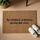 Se citofoni, ti blocco anche dal vivo. Personalizzato in Fibra di Cocco – Incisione Laser – Welcome Mat Ingresso Casa