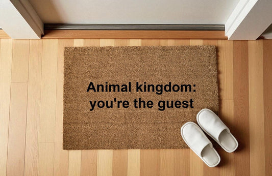 Animal kingdom: you&#39;re the guest zerbino Personalizzato in Fibra di Cocco – Incisione Laser – Welcome Mat Ingresso Casa