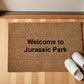 Welcome to Jurassic Park zerbino Personalizzato in Fibra di Cocco – Incisione Laser – Welcome Mat Ingresso Casa