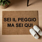 SEI IL PEGGIO ima sei qu Personalizzato in Fibra di Cocco – Incisione Laser – Welcome Mat Ingresso Casa