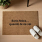 Sono felice… quando te ne vai Personalizzato in Fibra di Cocco – Incisione Laser – Welcome Mat Ingresso Casa