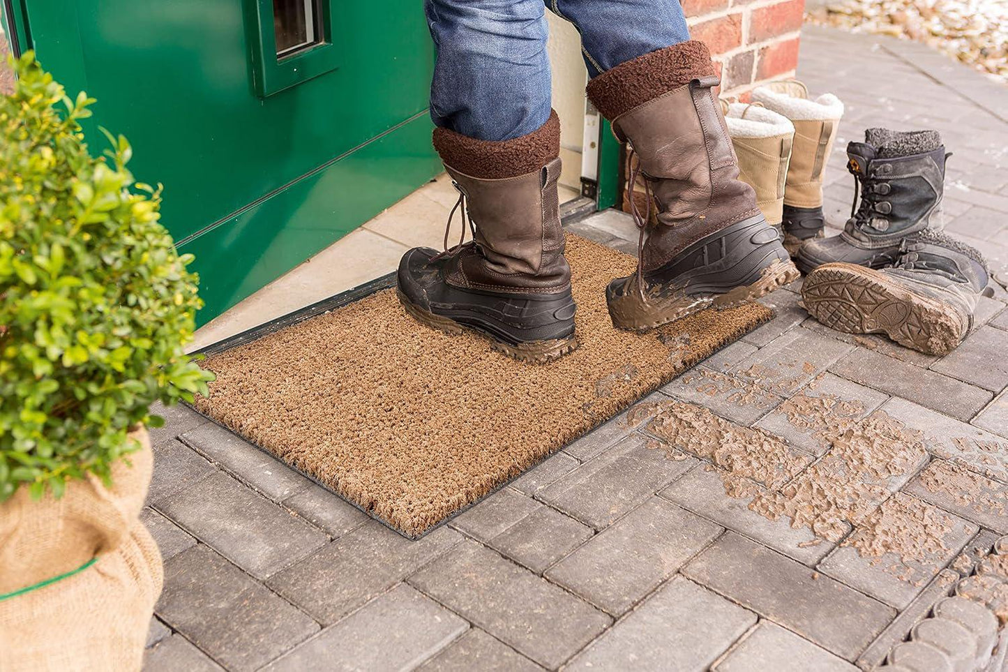 Ask the cat for permission zerbino Personalizzato in Fibra di Cocco – Incisione Laser – Welcome Mat Ingresso Casa