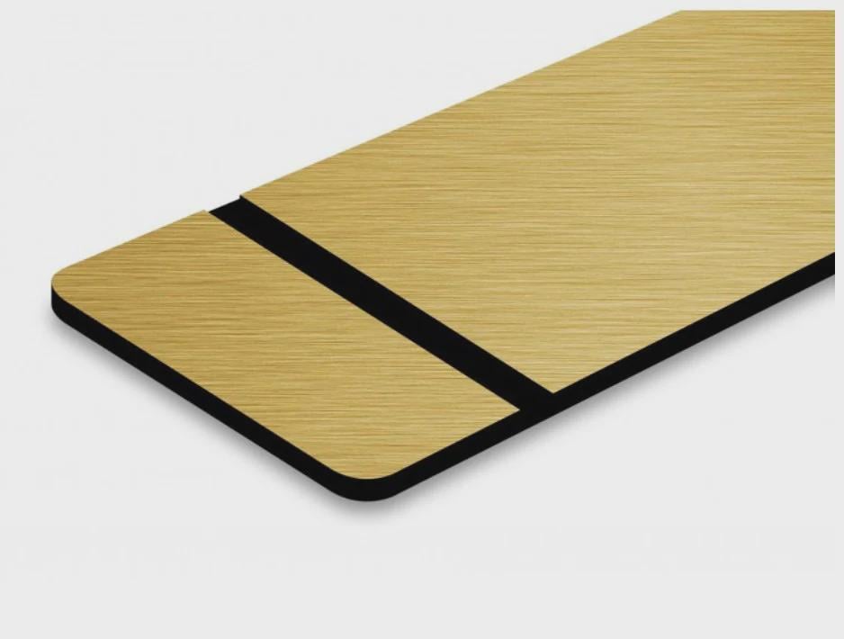 Trofeo in legno quadrato oro ecosostenibile , premio quadrato personalizzato abbinato a cornice flessibile in ottone, targa green