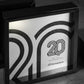 quadro in plastica e argento abs , premio quadrato personalizzato abbinato a cornice flessibile in ottone, targa moderna