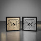 quadro in plastica e argento abs , premio quadrato personalizzato abbinato a cornice flessibile in ottone, targa moderna