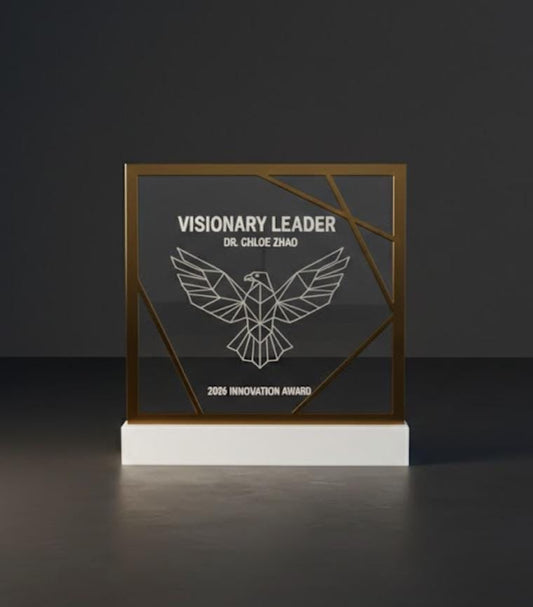 quadro in plastica con base bianca bianco bronzo , premio quadrato personalizzato abbinato a cornice flessibile in ottone, targa moderna