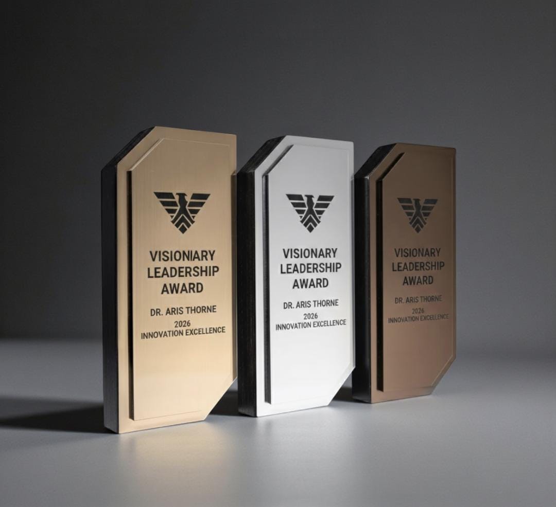 Premio personalizzato in plexiglass e legno , trofeo di riconoscimento in legno personalizzato, targa in plastica incisa per dipendenti,