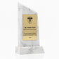 Premio personalizzato in stampa 3d effetto marmo plexiglass , trofeo di riconoscimento in legno personalizzato, targa in plastica incisa