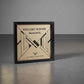 quadro in plastica e oro , premio quadrato personalizzato abbinato a cornice flessibile in ottone, targa moderna
