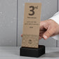 Totem con base nera 3 posto , premio quadrato personalizzato abbinato a cornice flessibile in bronzo targa moderna