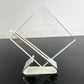 Targa celebrativa in plexiglass con finitura premio personalizzato abbinato a cornice flessibile in ottone, targa moderna