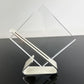 Targa celebrativa in plexiglass con finitura premio personalizzato abbinato a cornice flessibile in ottone, targa moderna