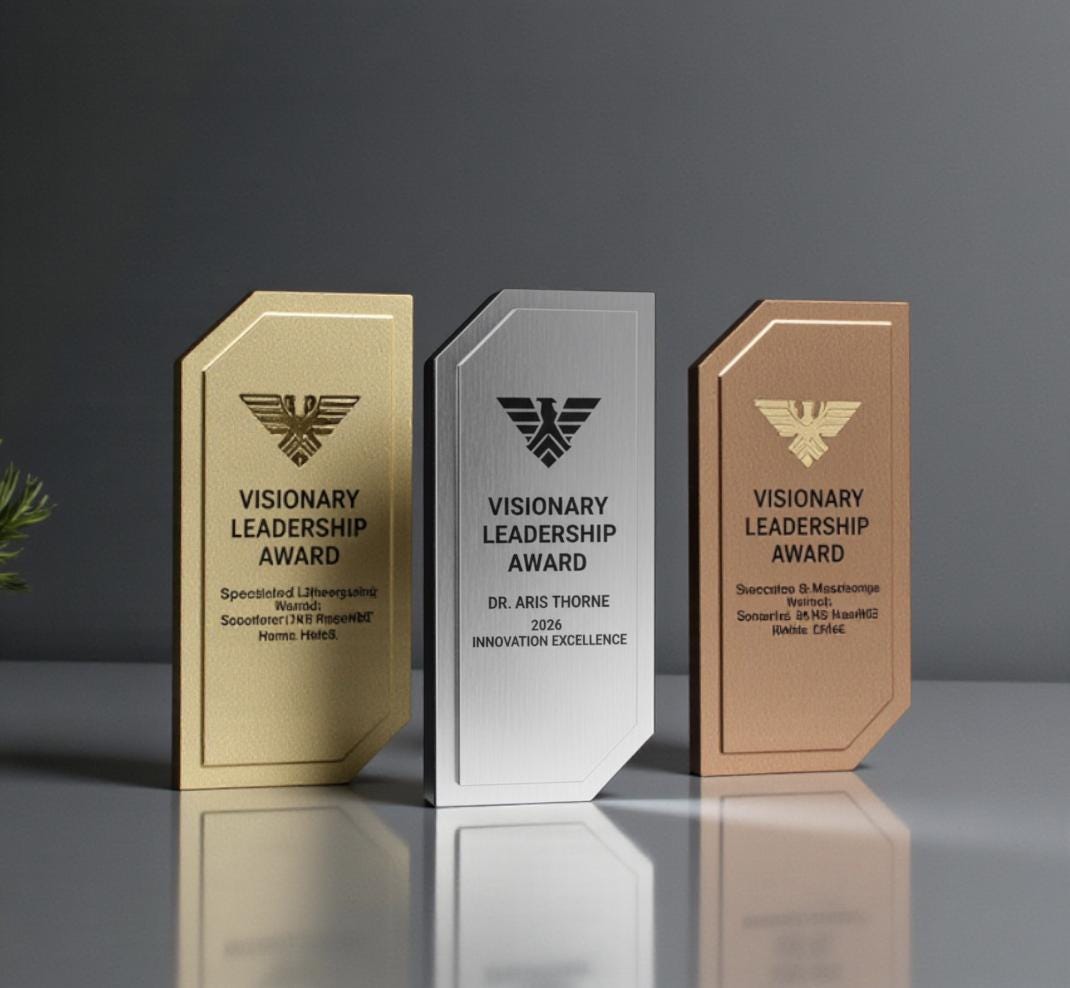 Premio personalizzato in plexiglass e legno , trofeo di riconoscimento in legno personalizzato, targa in plastica incisa per dipendenti,