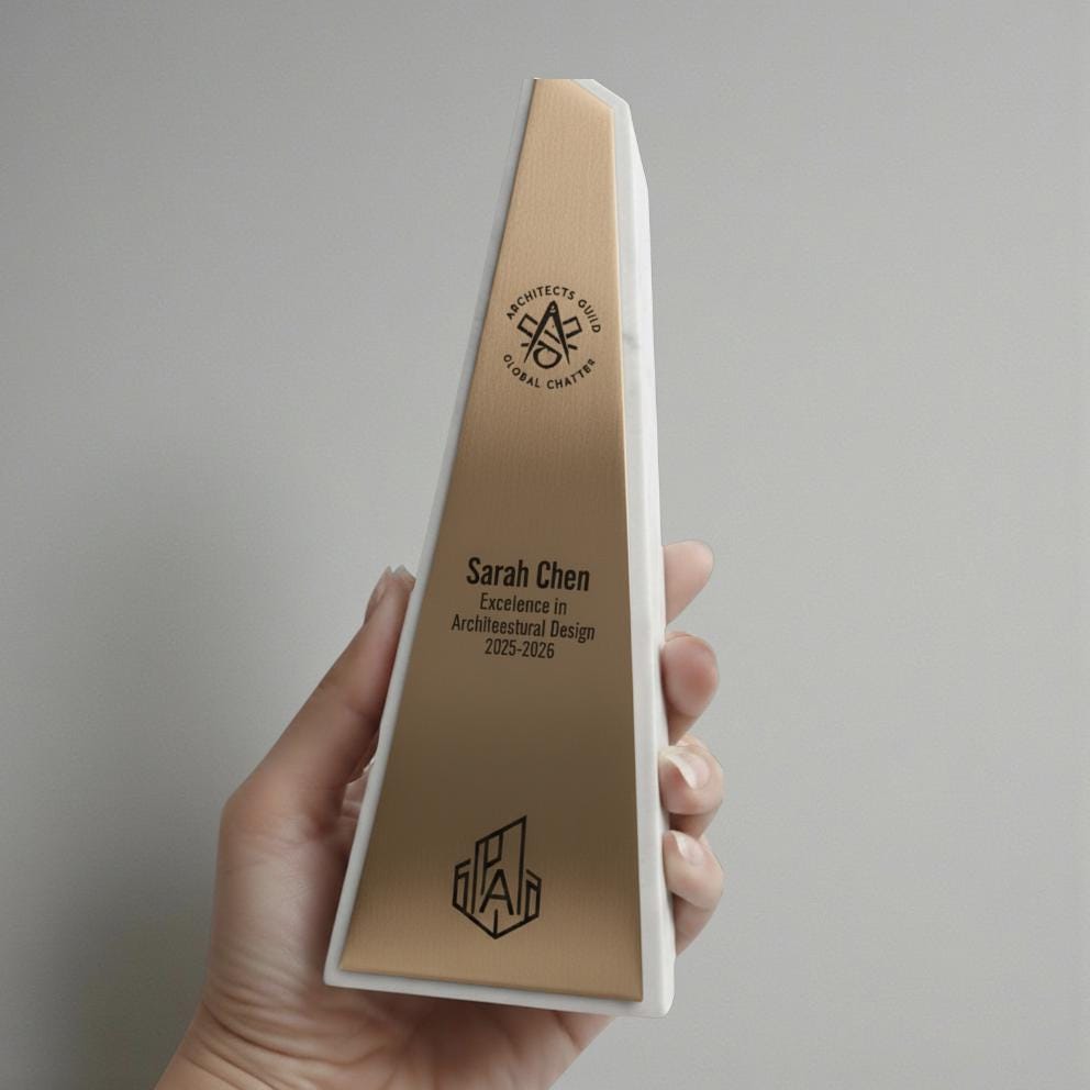 Premio personalizzato in stampa 3d effetto marmo e abs effetto bronzo: trofeo di riconoscimento aziendale inciso. effetto luxury