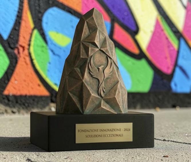 Trofeo Stampa 3D Effetto Bronzo Antico - Premio Resilienza