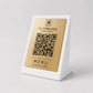 Qr code Nero acciaio elegante Personalizzato ScanFrame Stand in Metallo Inciso per Ristorante e Bar Segnatavolo Menu Digitale Display QR 3d